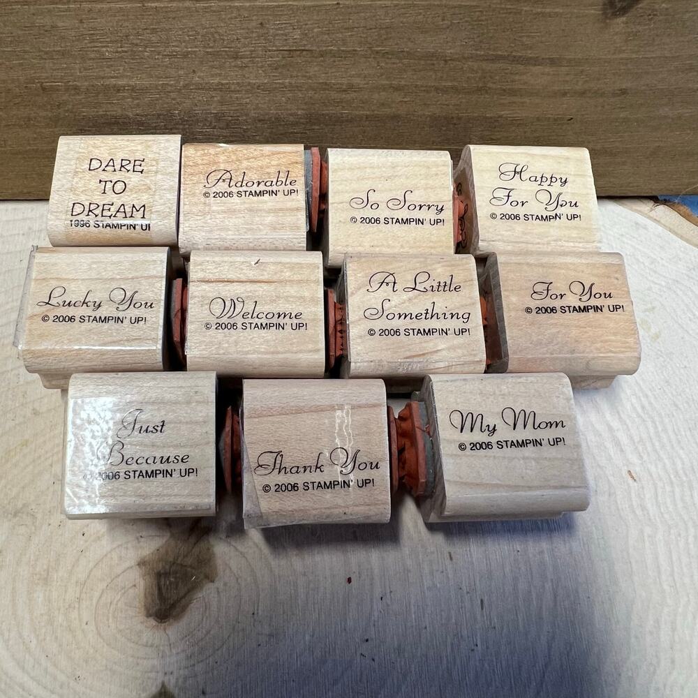 2 Sided Rubber Stamps: Various Phrases